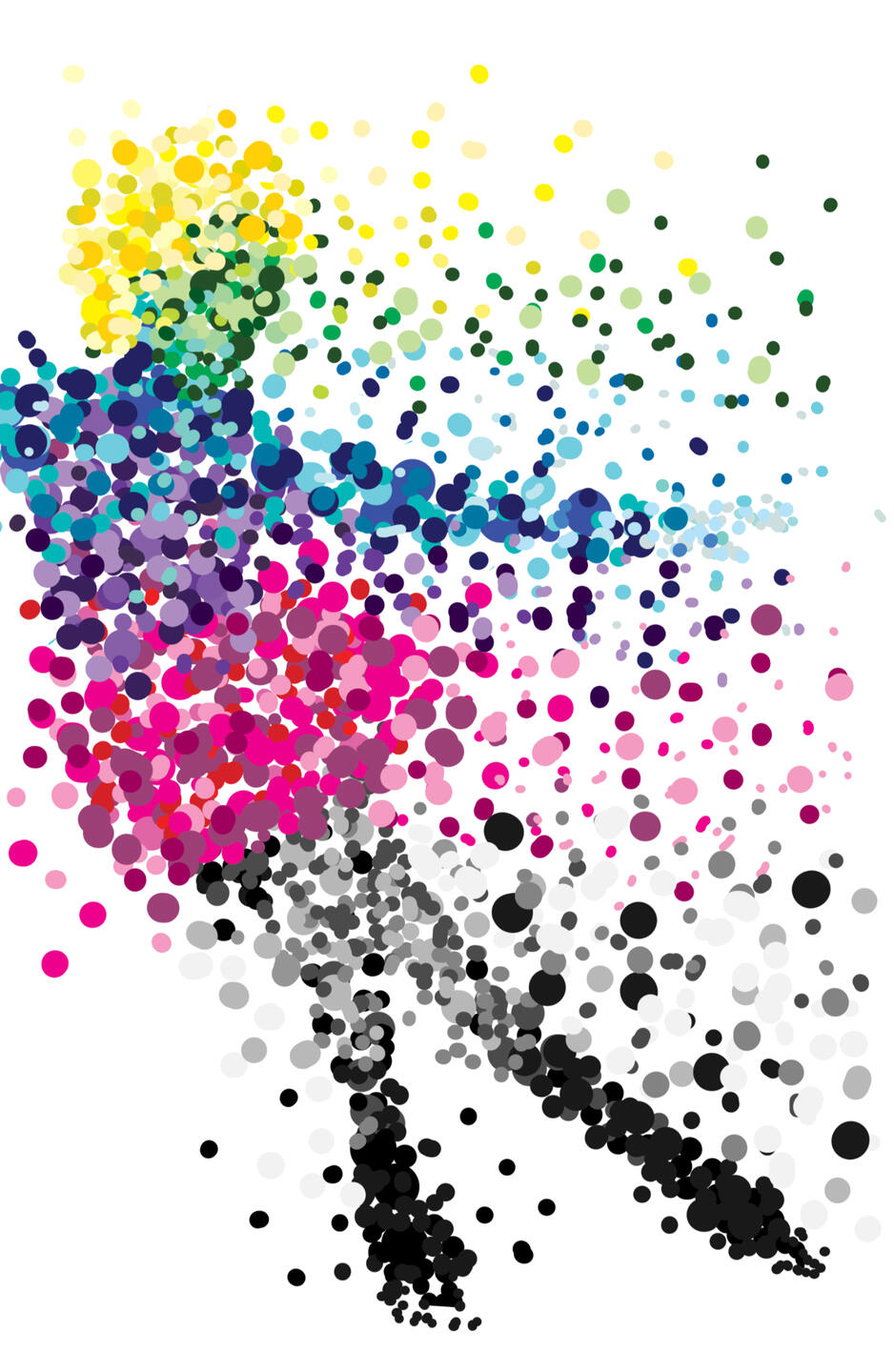 Hand drawn figure skater for social media post.