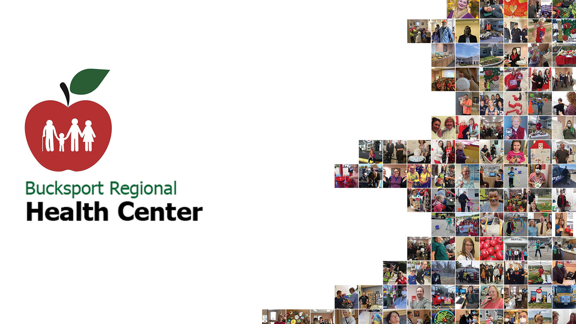 Collage of images from Bucksport Regional Health Center to create a warm and welcoming banner for multiple social media channels.