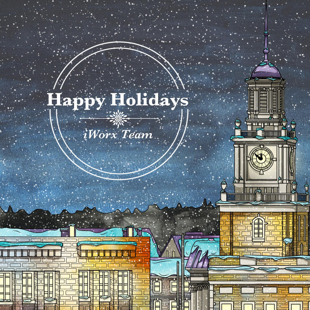 Combination of hand drawn and photoshop elements were used to create this holiday social media post targeting local audience. Featuring imagery of Dover, NH where the company is located.